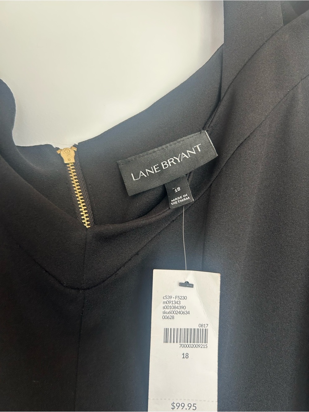 Lane Bryant Black Cold-Shoulder Black dress NWT - Picture 5 of 14